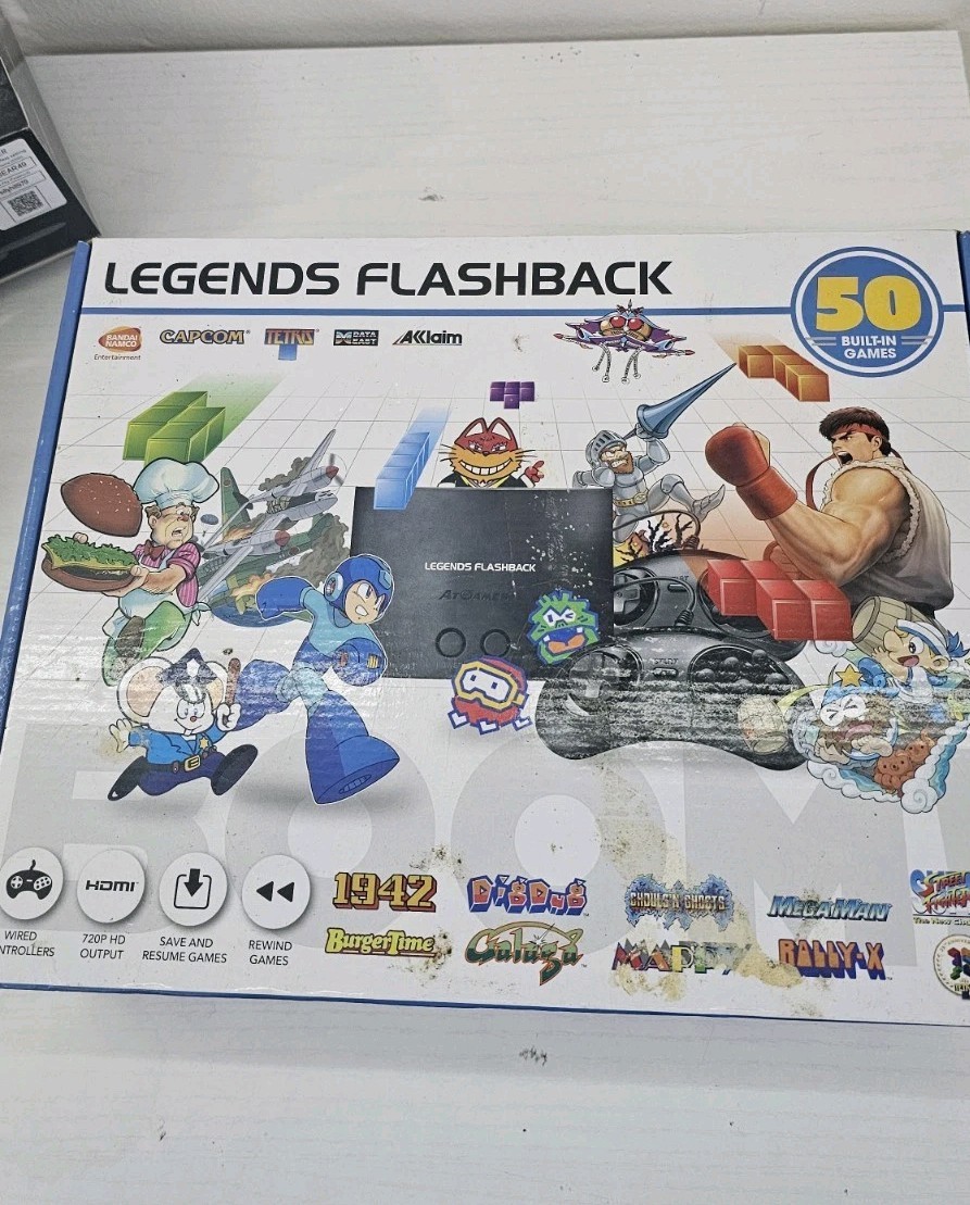 Legends Flashback Home Console, 50 Built-In Games, HDMI 720p HD Output