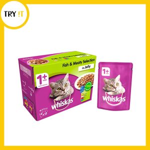 Whiskas Sachet 1+ Year Fish & Meaty Selection Jelly Pouch - 85gm