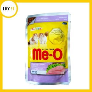 Me-O Pouch Kitten Food - Chicken Chunk in Gravy - 80gm