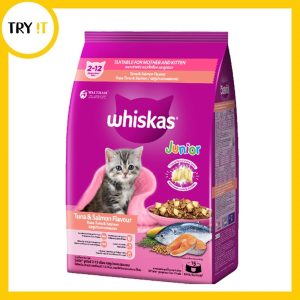 Whiskas Tuna & Salmon Kitten Junior 2-12M Dry Food - 450gm
