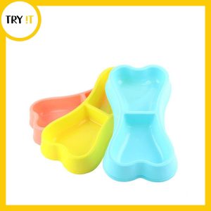 Bone Shape Double Bowl  S - For Cat & Kitten