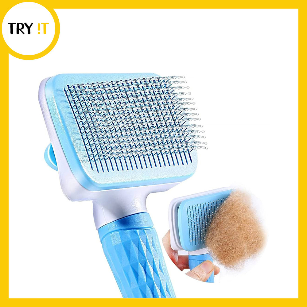 Box Rectangle Large Button Brush - For Cat & Kitten