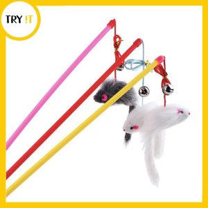 Cat -Mouse Stick Plastic Imported - For Cat & Kitten